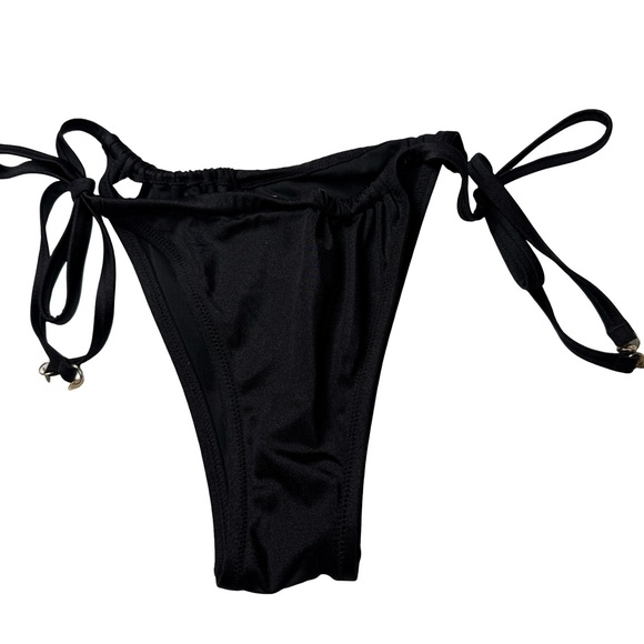 Victoria's Secret Cheetah Bikini Top 36D Black Bottom L Beach 2 Piece String Y2K - Picture 3 of 10